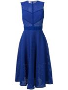 Pinko Perforated Flared Dress - Blue
