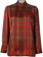 Christian Dior Vintage Checked Blouse - Red