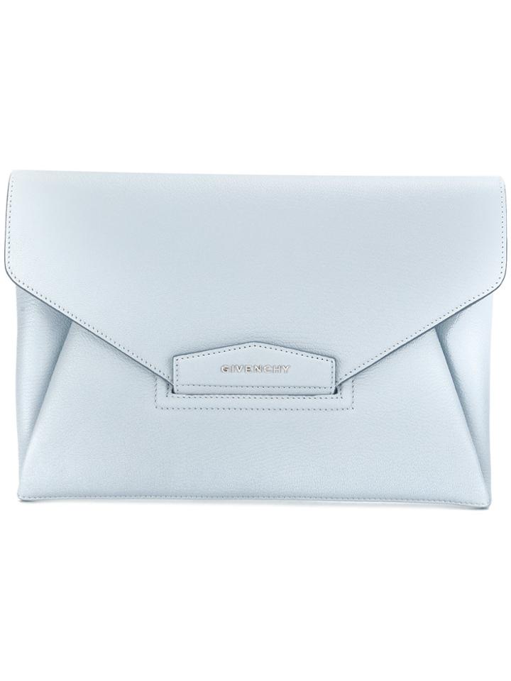 Givenchy Antigona Envelope Clutch Bag - Blue