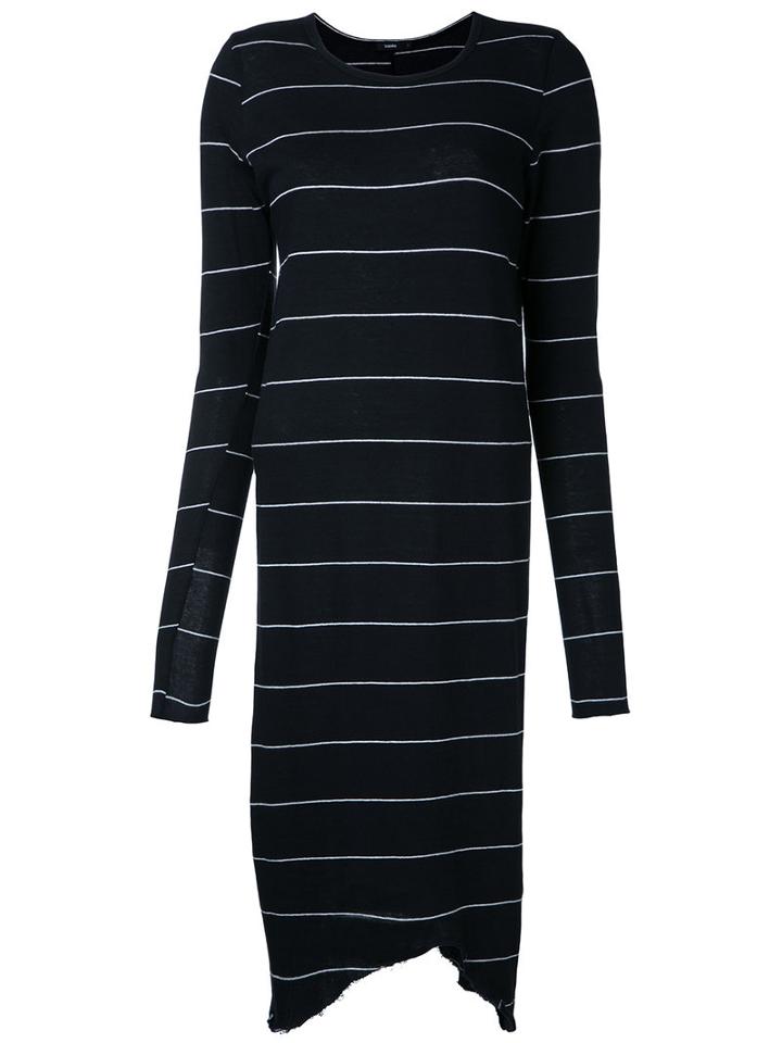 Bassike - Striped Fitted Dress - Women - Cotton - M, Black, Cotton