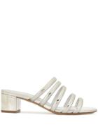 Mansur Gavriel Metallic Strappy Sandals - Silver