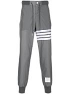 Thom Browne 4-bar Stripe Lightweight Ripstop Sweatpants - Grey