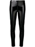 Amuse Cat Vinyl Leggings - Black