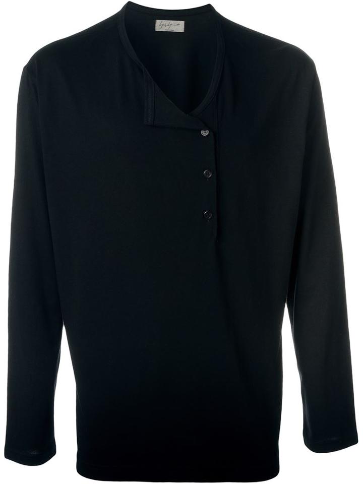 Yohji Yamamoto Buttoned Collar Sweatshirt