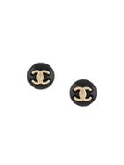 Chanel Pre-owned 2005 Cc Button Earrings - Gold