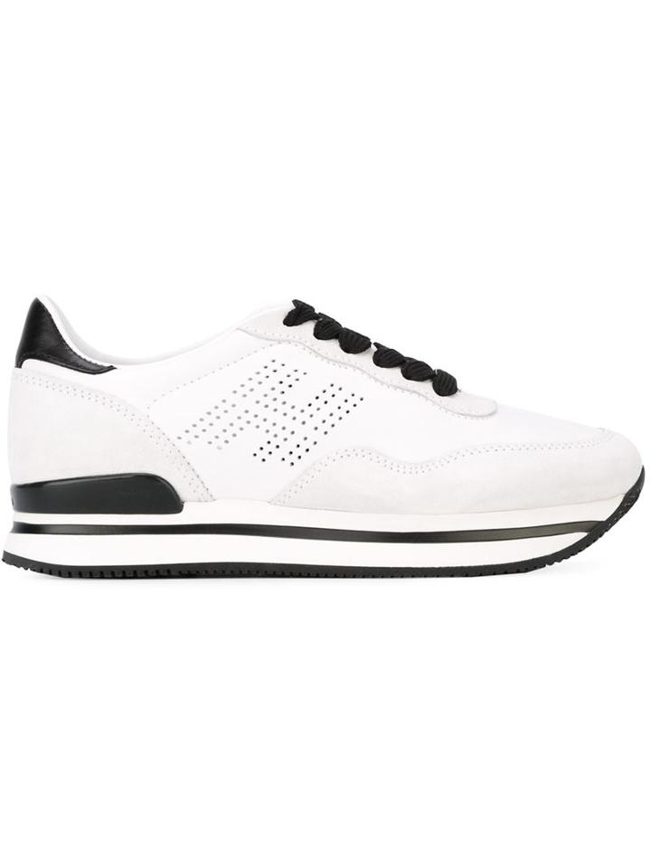 Hogan Lace-up Sneakers, Women's, Size: 38.5, White, Rubber/leather/suede