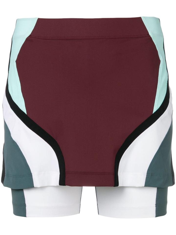 No Ka' Oi Colour Block Fitted Skort - Brown