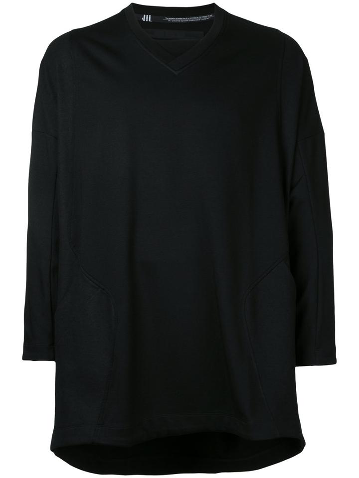 Nil0s - Layered Top - Men - Nylon/polyurethane/rayon - 2, Black, Nylon/polyurethane/rayon