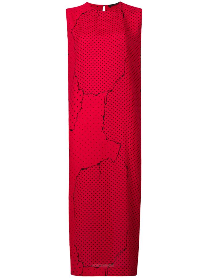 Haider Ackermann Pop Art Printed Sleeveless Shift Dress - Red