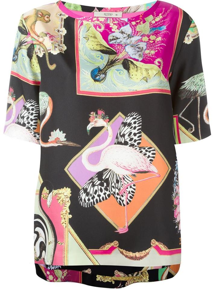 Etro Wildlife Print Blouse