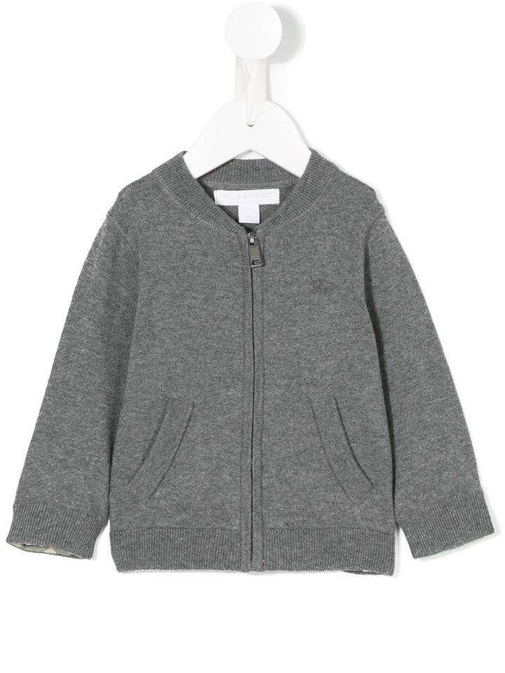 Burberry Kids - Long-sleeve Cardigan - Kids - Cotton - 9 Mth, Grey