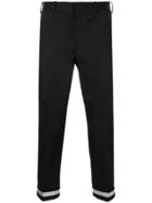 Neil Barrett Contrast Cuff Trousers - Black