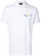 Paul & Shark Shark Print Polo Shirt - White