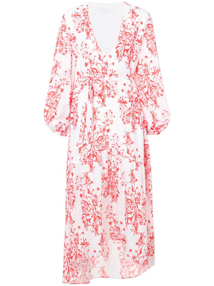 Borgo De Nor Balloon Sleeve Tiered Dress
