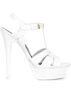 Saint Laurent Tribute Sandals, Women's, Size: 6, White, Leather