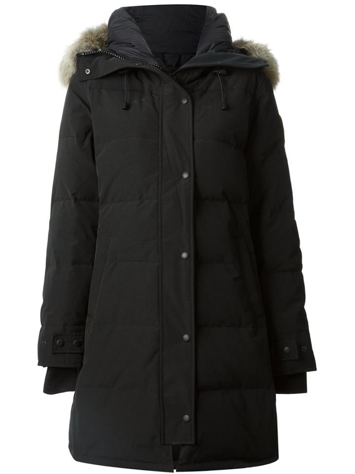 Canada Goose 'shelburne' Parka, Women's, Size: Small, Black, Cotton/feather Down/nylon/coyote Fur