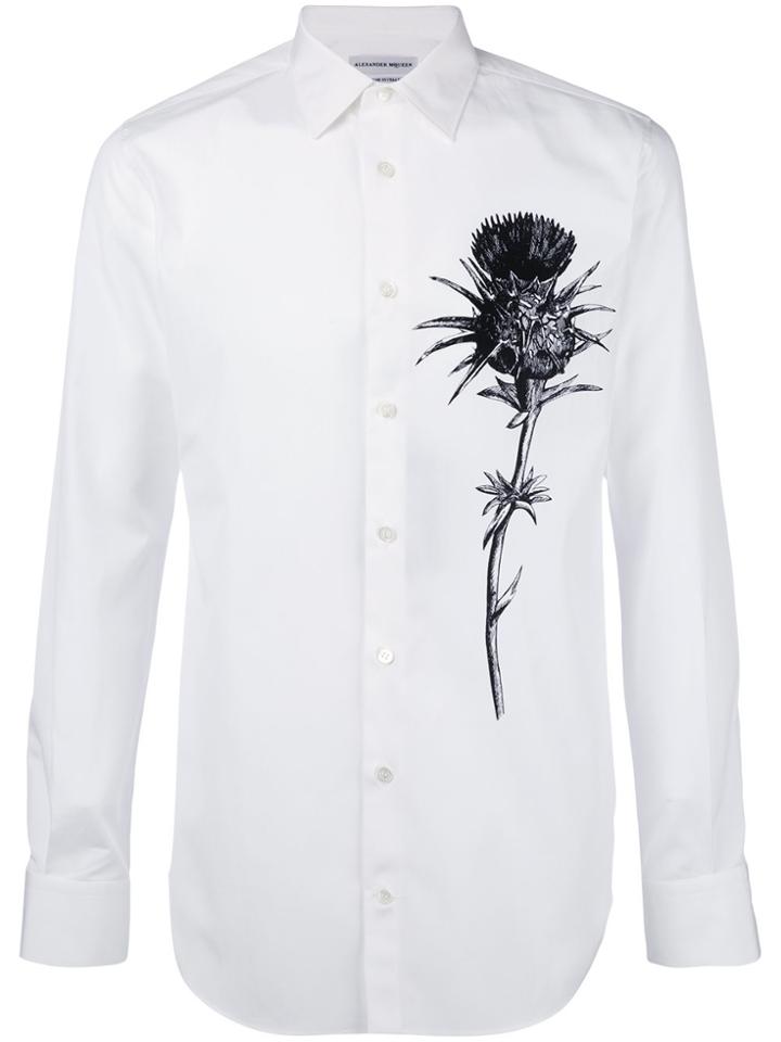 Alexander Mcqueen Printed Shirt - White