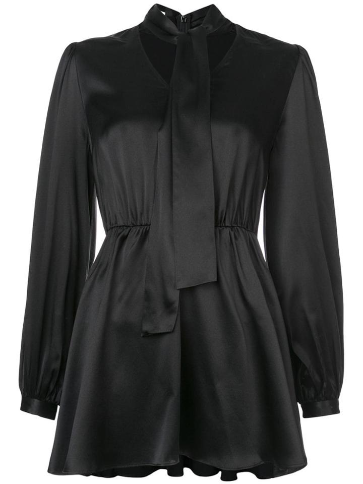 Co Silk Fitted Waist Blouse - Black