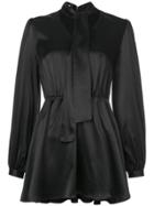 Co Silk Fitted Waist Blouse - Black