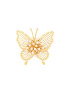 Monet Pre-owned 1970's Butterfly Brooch - Gold