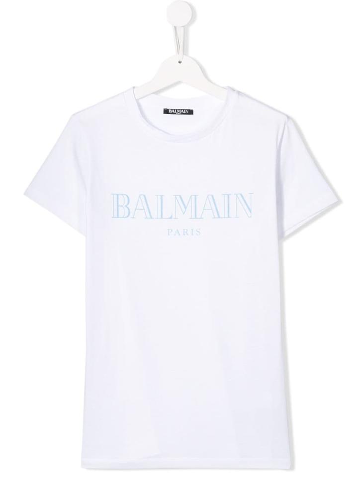 Balmain Kids Cotton Logo T-shirt - White