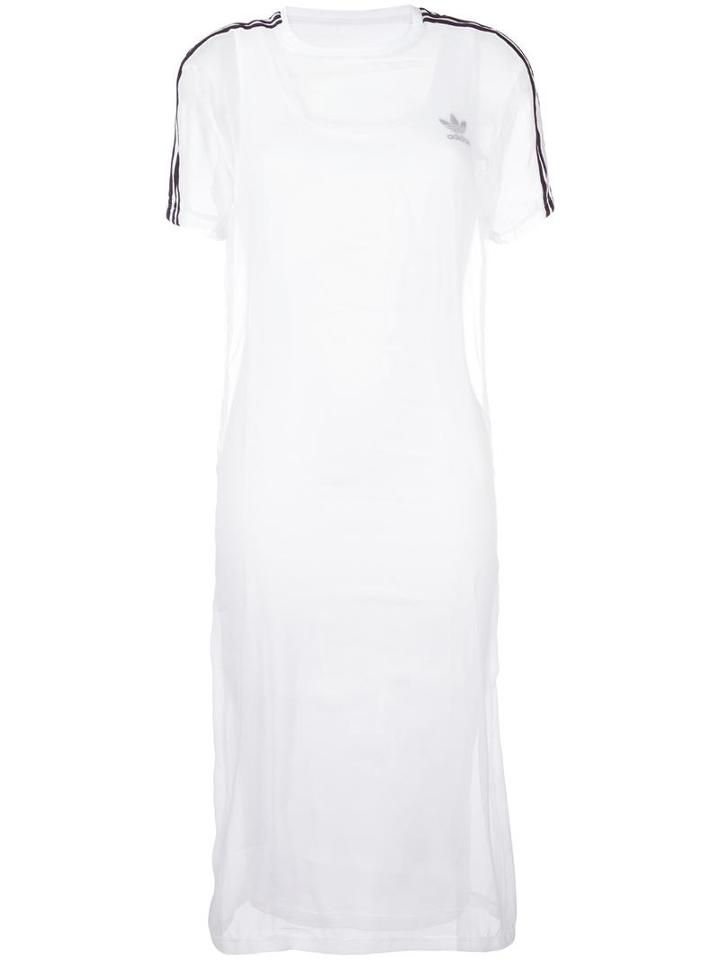 Adidas Originals 3s Layer Dress, Women's, Size: 36, White, Cotton/polyester/spandex/elastane