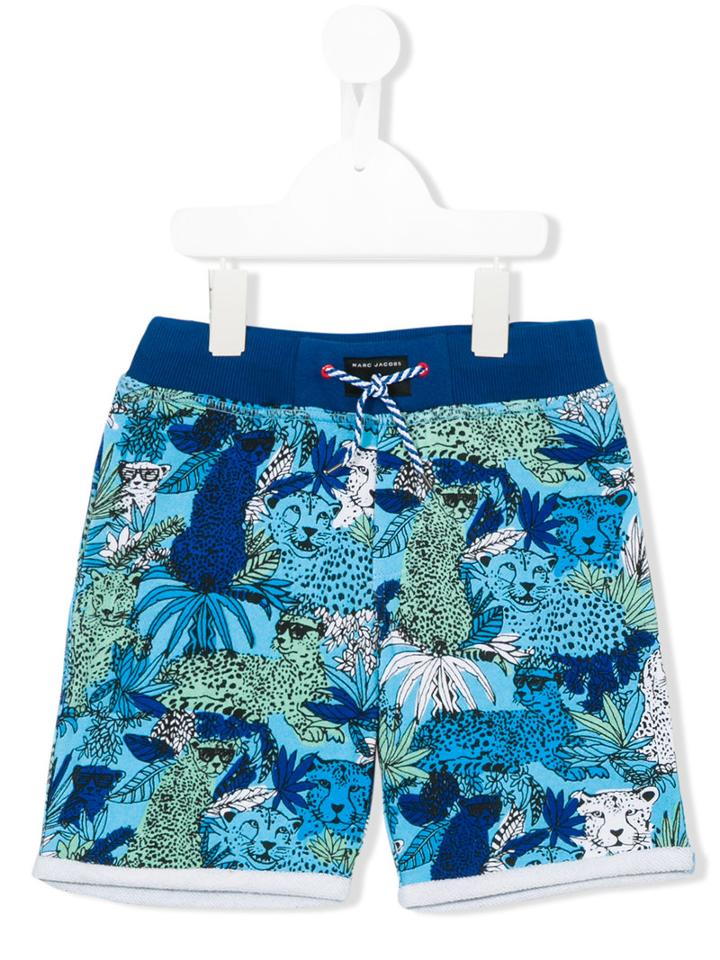 Little Marc Jacobs - Cool Leopard Print Shorts - Kids - Cotton - 2 Yrs, Toddler Boy's, Blue