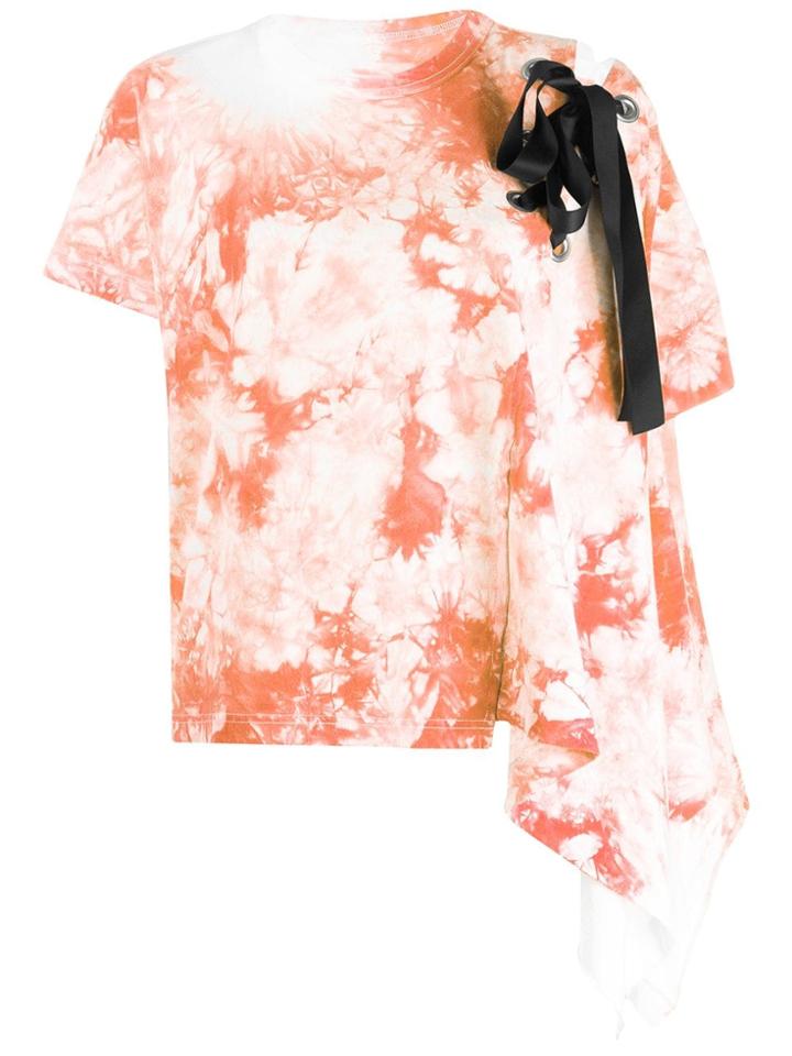 Sacai Asymmetric Tie-dye T-shirt - Orange