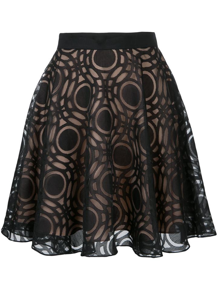 Bianca Spender Circle Burnout Lacrosse Skirt - Black