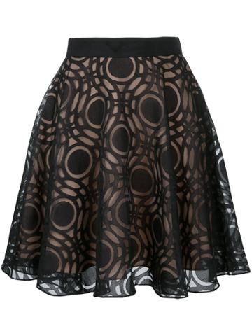Bianca Spender Circle Burnout Lacrosse Skirt - Black