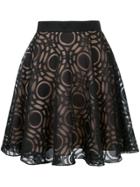 Bianca Spender Circle Burnout Lacrosse Skirt - Black