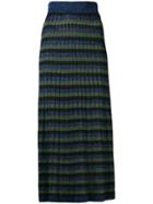 Sonia Rykiel Striped Long Skirt - Blue