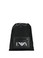 Emporio Armani Drawstring Backpack - Black