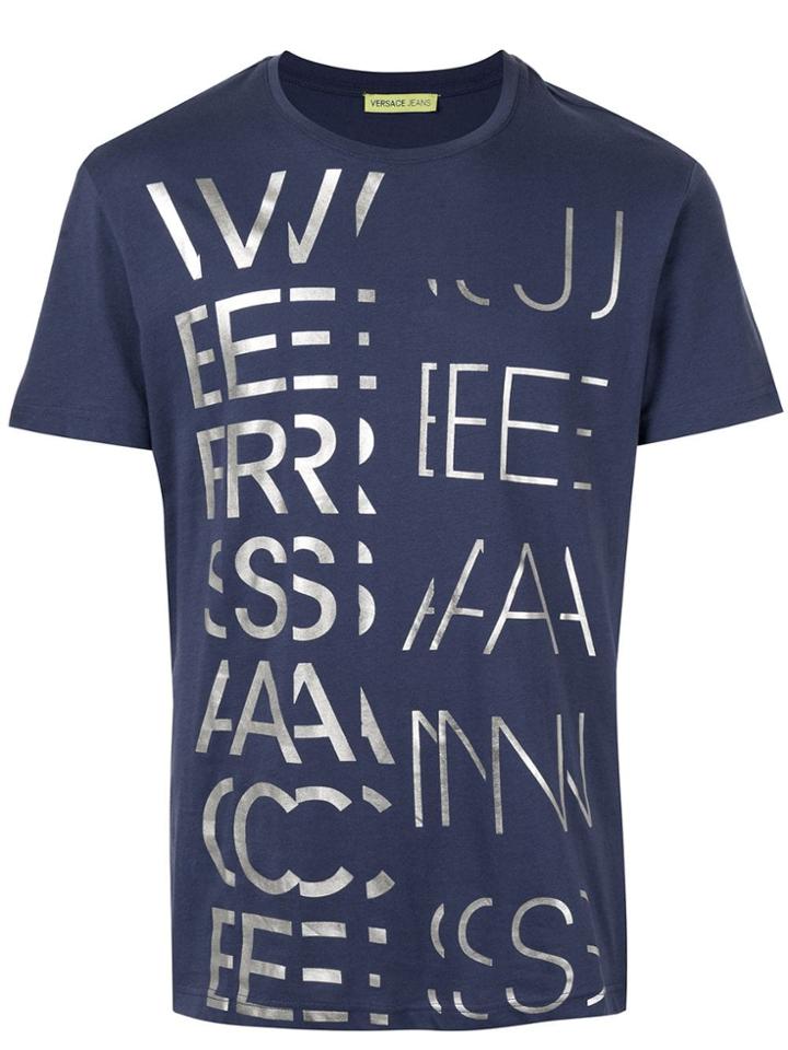 Versace Jeans Couture Metallic Logo T-shirt - Blue