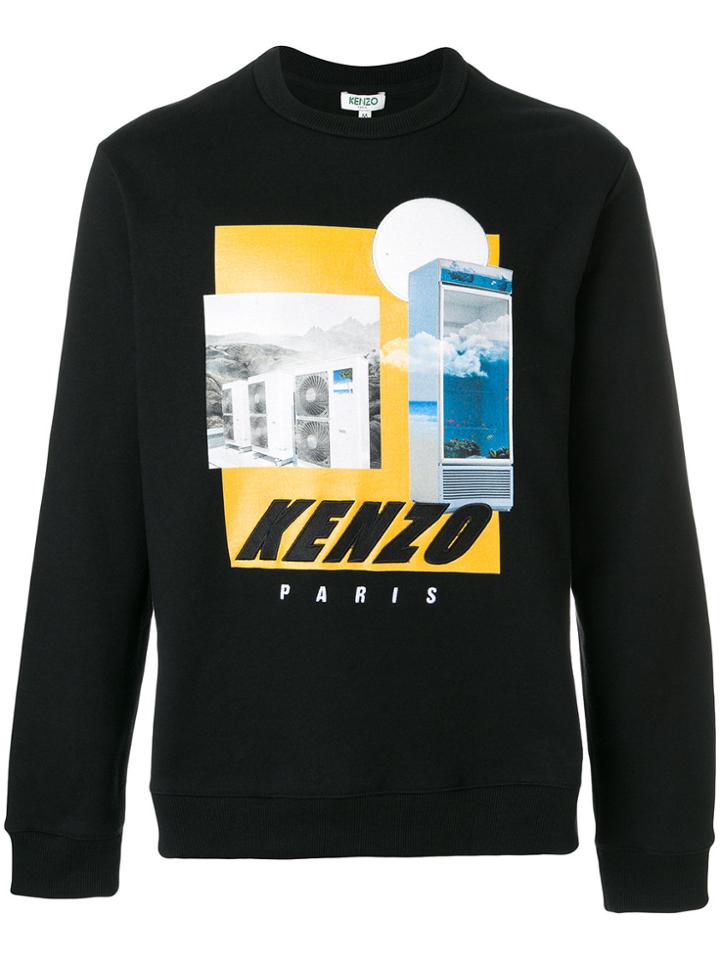Kenzo Seaside Print Sweatshirt - Black