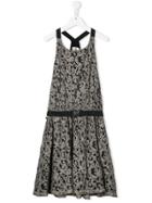 Andorine Teen Belted Lace Dress - Grey