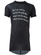 Ann Demeulemeester Printed T-shirt, Men's, Size: Medium, Black, Cotton/cashmere