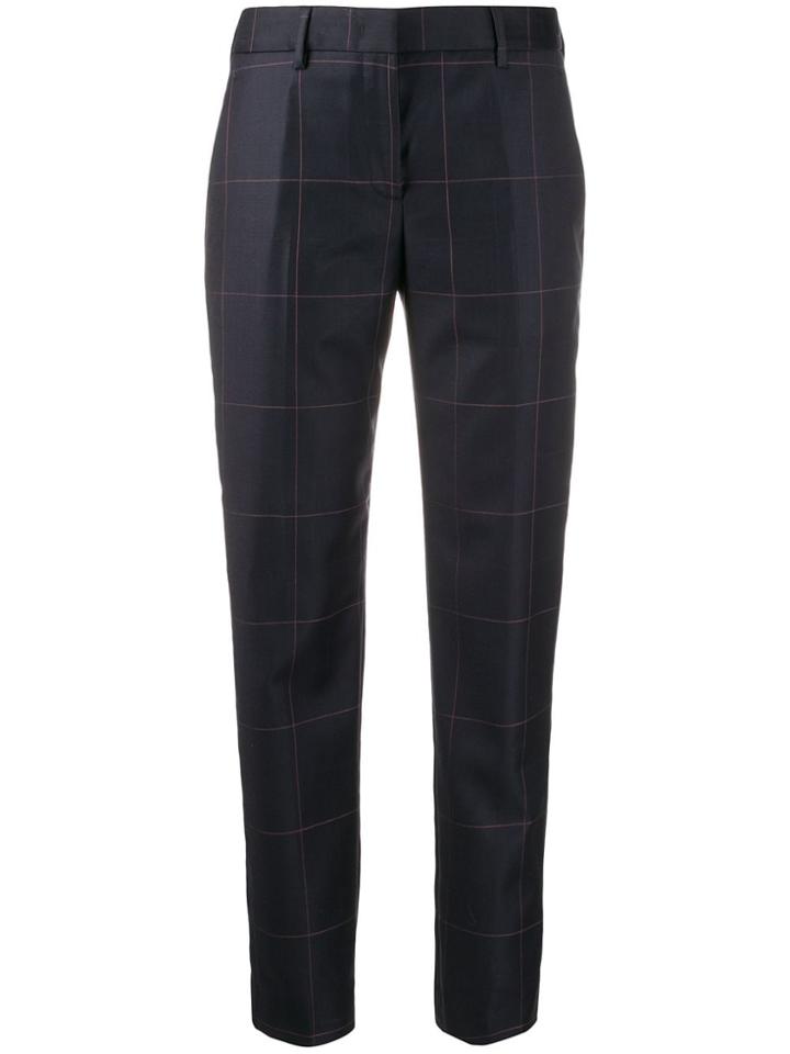 Paul Smith Tailored Checked Trousers - Blue