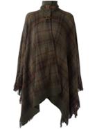 Ralph Lauren Checked Poncho - Green