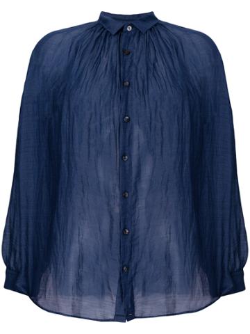 Pas De Calais Crumpled Button Shirt - Blue