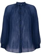 Pas De Calais Crumpled Button Shirt - Blue