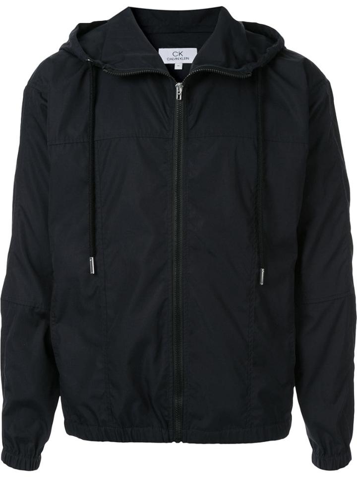 Ck Calvin Klein Zip-up Hooded Jacket - Blue