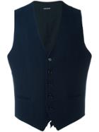 Tagliatore Button Up Waistcoat - Blue