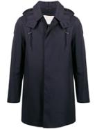 Mackintosh Dunoon Hood Navy Bonded Cotton Short Hooded Coat Gr-1004d -