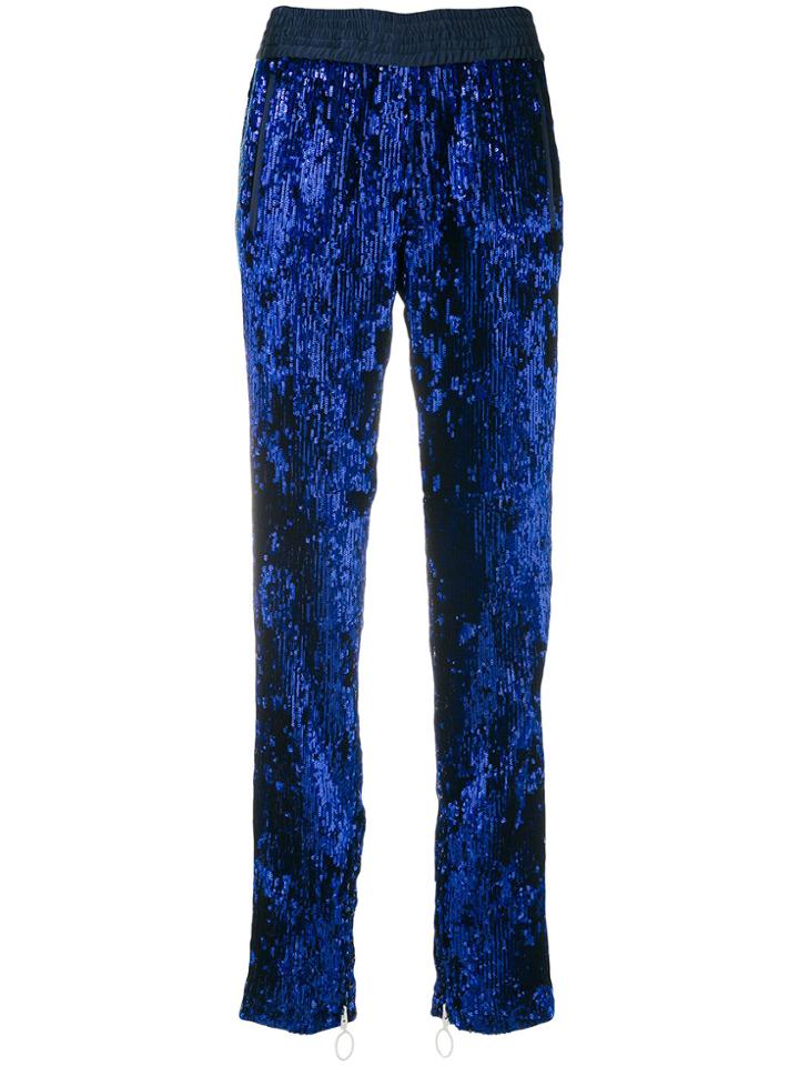 Off-white Sequined Trousers - Blue
