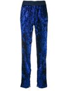Off-white Sequined Trousers - Blue