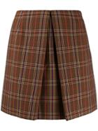 Mm6 Maison Margiela Check Mini Skirt - Brown