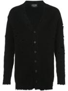 Overcome Distressed Cardigan - Black
