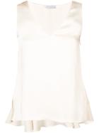 Rosetta Getty Satin Tank Top - White