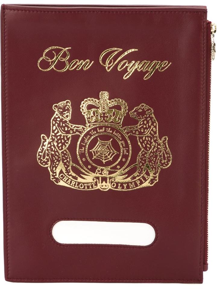 Charlotte Olympia 'bonvoyage' Large Clutch